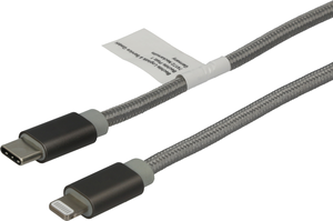 Kable ARTICONA USB typu C Lightning, szare